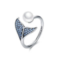 925 Sterling Silver Pearl Tail Ring - BuzzerFish