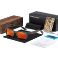 Black Bamboo Wooden Frame Sunglasses - BuzzerFish