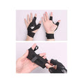 LED Strap Fingerless Gloves - BuzzerFish