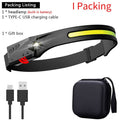 Rechargeable LED Sensor USB Headlamp - BuzzerFish