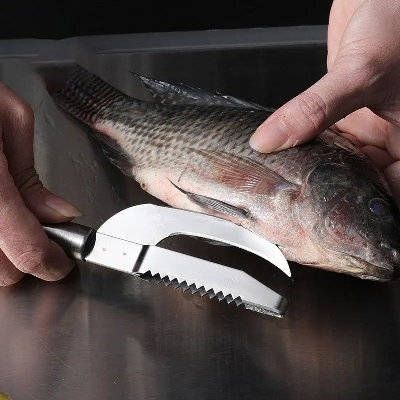 ScaleSniper® 3 in 1: Cut, Scrape, Dip Fish Scale Knife - BUZZERFISH