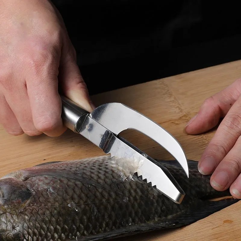 ScaleSniper® 3 in 1: Cut, Scrape, Dip Fish Scale Knife - BUZZERFISH